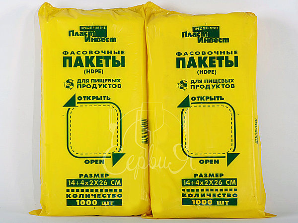 Пакет фасувальний 14х4х26см 1000шт Comserv_2