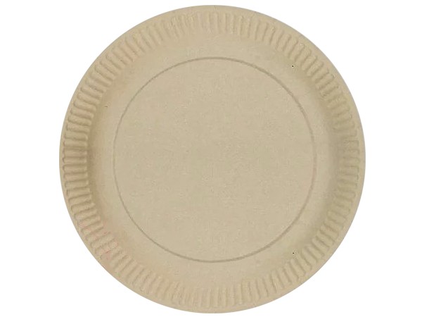 Тарілка картон. 230мм крафт 50шт Premium ПП_1