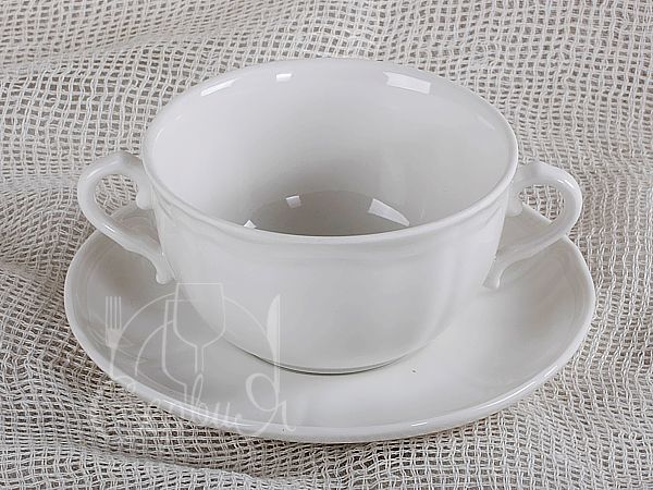 Бульонница 350мл с блюдц. (160мм) Castel-FBC (сл.кость)_2