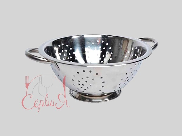 Друшляк 20см з ручками неіржавіюча сталь 18042_2