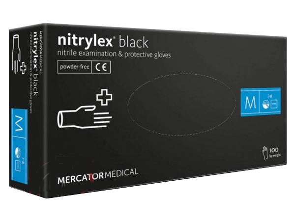 Рукавички нітрілові М чорні 100шт NITRYLEX BLACK PRO 17204300_1
