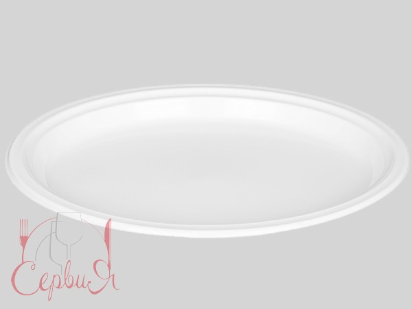 Тарілка ОВАЛ 310мм біла 27гр 50шт А_2