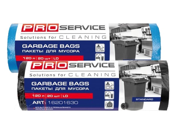 Пакет для сміття 120л 20шт чорний PRO 1620163 LD_1