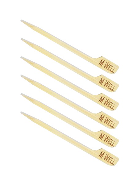 Маркер бамбуковий для м`яса 9см "М-WELL" (середньо-сильна прожарка) 100шт_1