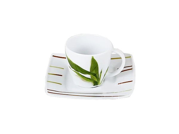 Чашка с блюдцем 90мл бамбук Victoria_1