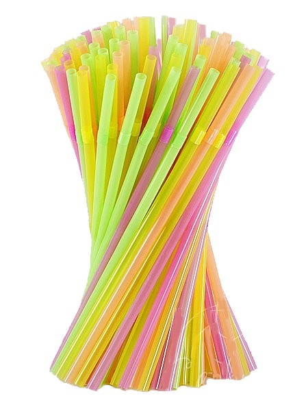 Соломка Артістік 26смх6мм і згином флуоресцентна 100шт СП_1