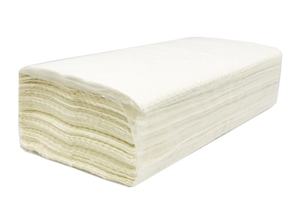 Рушник 2шари Vскладення білий целюлоза 150шт MINI RV053 КПК_1