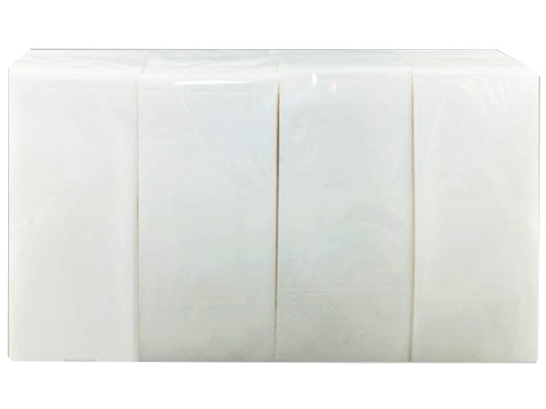 Серветка одношарова біла 1/8 складання 33х33см 300шт NL015 КПК_1