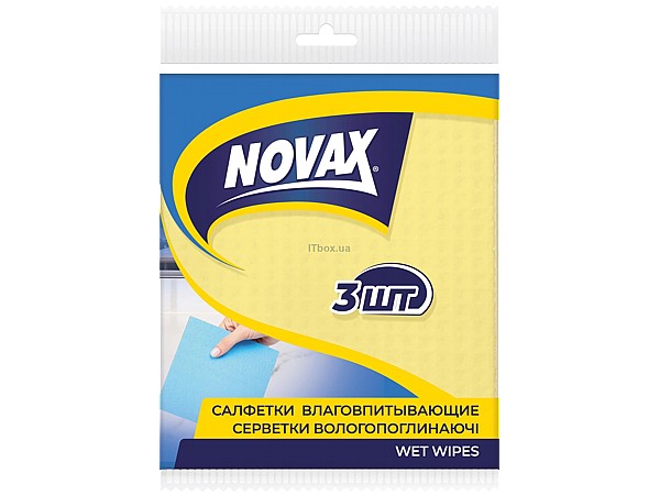 Серветка целюлозна 16х14,5см 3шт NOVAX 6627_1