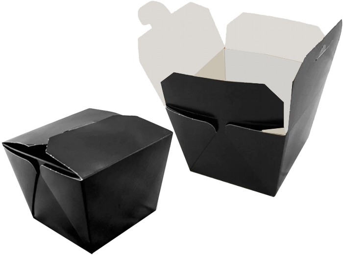 Коробка папер. для лапши 85х85х82,5мм 700мл чорна всеред. білий ламін. 25шт 013895_1