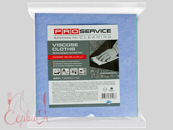 Серветка віскозна 32х38см 5шт синя PRO 19300172_2
