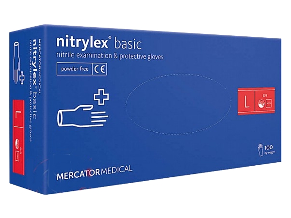 Рукавички нітрілові L сині 100шт NITRYLEX BASIC PRO 17203900_1