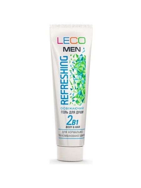 Гель для душу чоловічий 30мл туба Освіжаючий 40323 LECO_1
