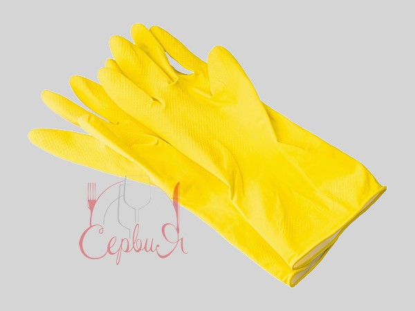 Рукавички господарчі латекс M жовті балком PRO 17300105_2