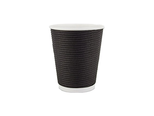 Стакан 250мл паперовий гофра коричневий 20шт_1
