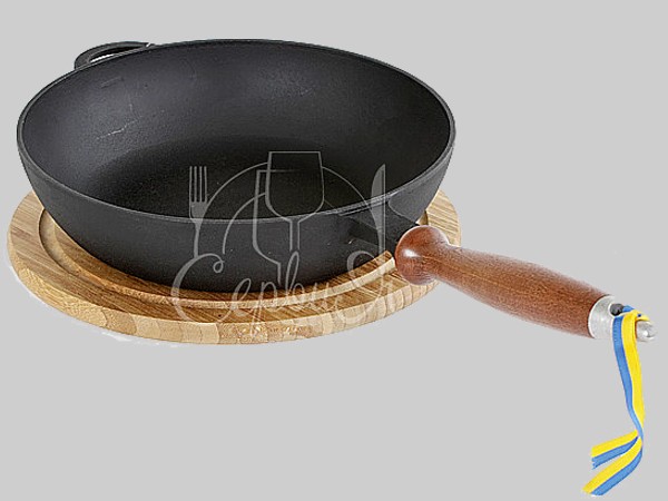 Сковорода-сотейник д.280мм h60мм дер. ручка"Термо"_2