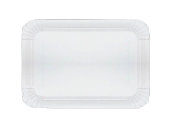 Тарілка картон. ламиниров. 150х220мм біла 100шт Premium ПП_1