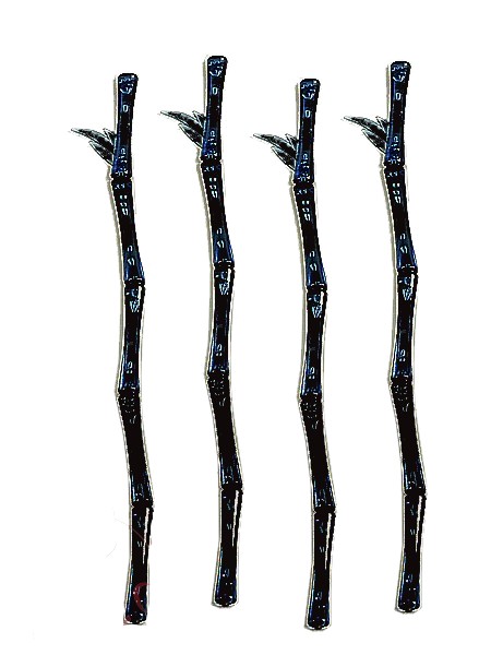 Мішалка "Бамбук" 20,5см чорна 100шт АД_1