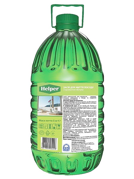 Засіб для миття посуду Яблуко 5л Helper 190100248_1