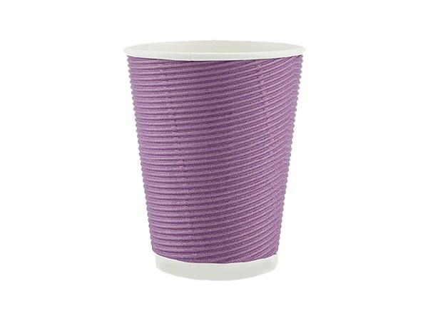 Стакан 340мл паперовий гофра лаванда 25шт АПХ_1