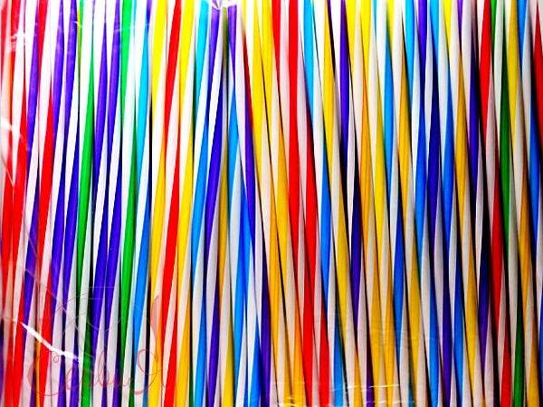 Соломка фреш 25смх8мм без згину гвинтова асорті 500шт СП_1