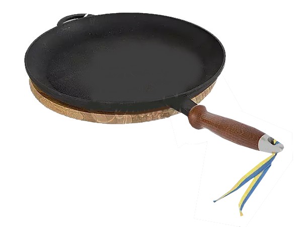 Пательня для млинців д.260мм h25мм з дер.ручкою"Термо_1