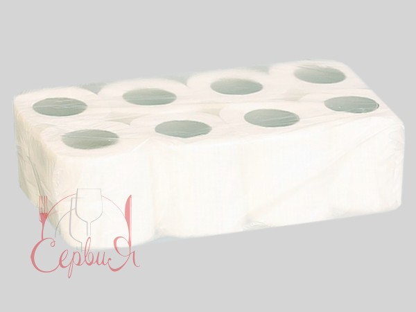 Туалетний папір двошаровий білий 8шт КПК ТР020_2