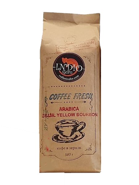 Кава в зернах 500г Бразилия Жовтий Бурбон_1