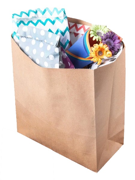 Пакет паперовий дно 370х320х150мм крафт б/ручек б/малюнку 100шт ЭКО_1