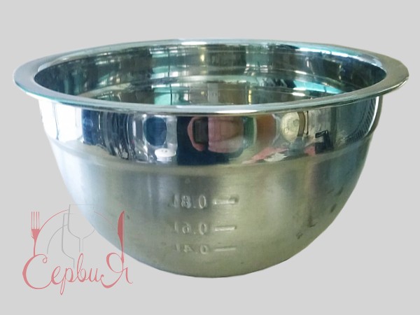 Миска глибока металева д.32см з міркою 18992_2