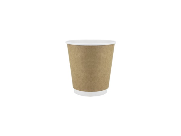 Стакан 110мл паперовий двошаровий Крафт/білий всеред.25шт АПХ 122253_1
