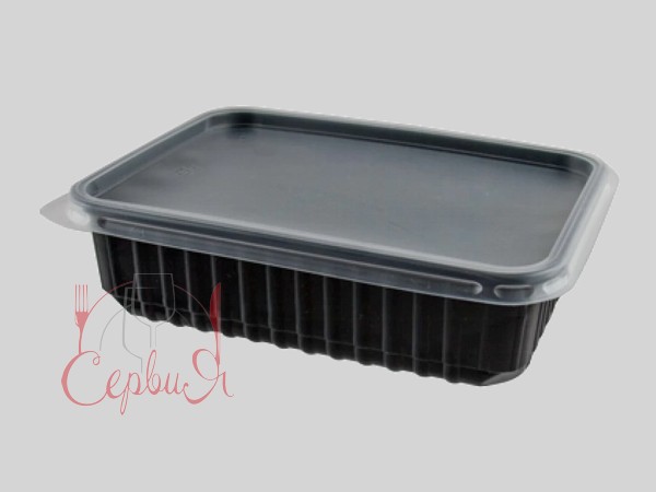 Контейнер РР 179х132х37мм з прозор.кришкою чорне дно 500мл 50шт 015210/015213_2