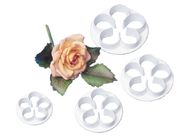 Вирубка кондитерська для мастики з 4-х"Троянда" 15961_1