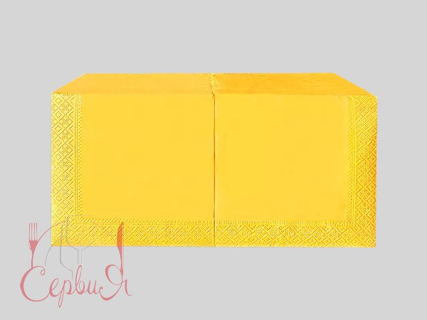 Серветка двошарова жовта 33х33см 200шт Alsupak_3