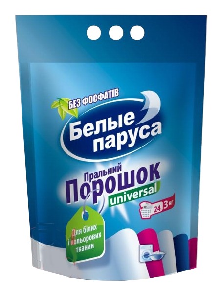 Порошок для прання Універсл 3кг Белые паруса_1