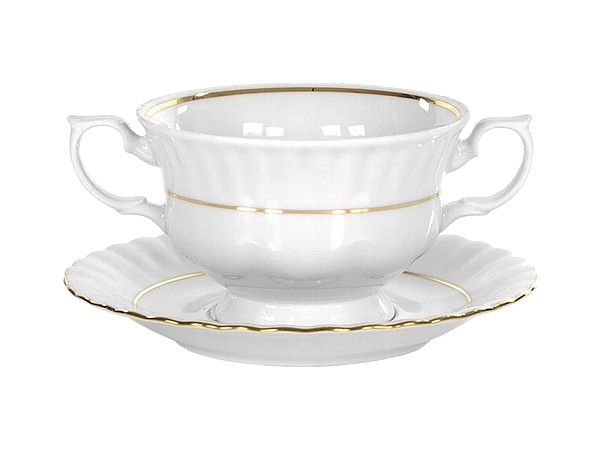 Бульонница з ручками і блюдцем 400мл Iwona 3210-2-40_1