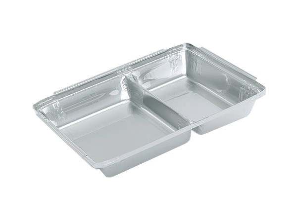 Контейнер з харчової фол.2-секц. 225х180х30мм 520/320мл SPМ2L 100шт_1