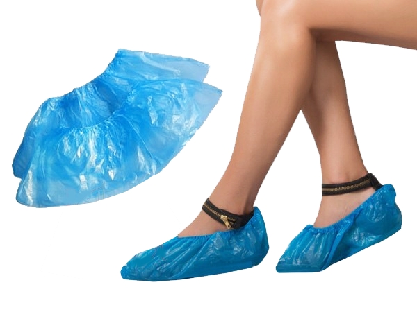 Бахіли п/е одноразові голубі пара  ПП_1