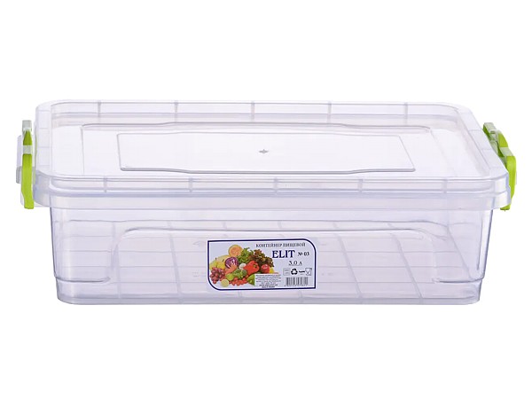 Бокс для продуктів плоский №3 3,0л Elit_1