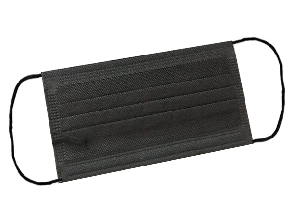 Маска спанбонд однораз. 3шар. чорна_1