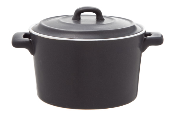 Каструлька з крышкою 200мл д.10см черна мат. C&T P305710BC_1
