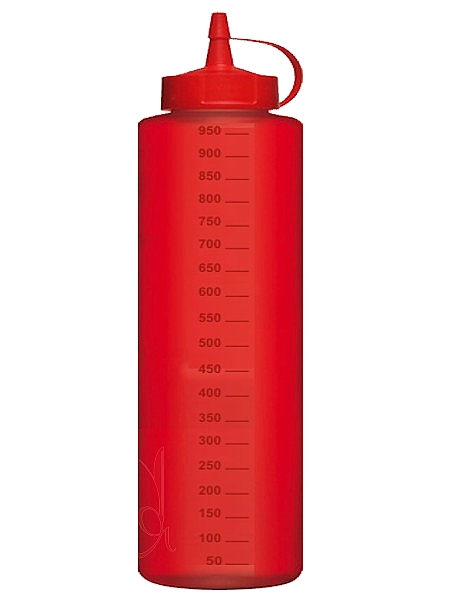 Бутилка пластик. з носиком та ковпачком 960мл з насічкою Н_1