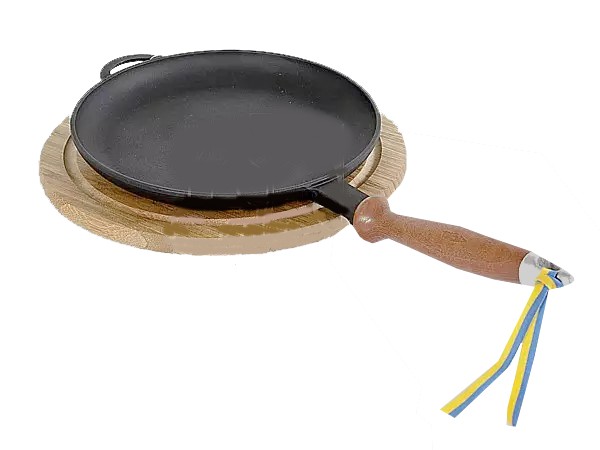 Сковорода млинцева д.200мм h20мм з дерев'ною ручкою "Термо"_1