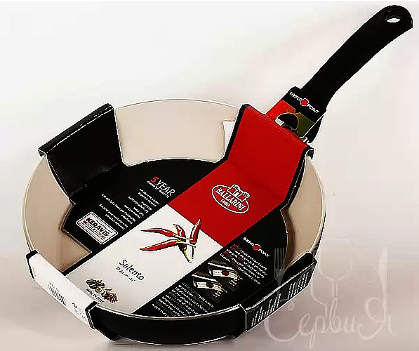 Пательня глибока 24см (біла кераміка) 9W1040.24 SALENTO_2