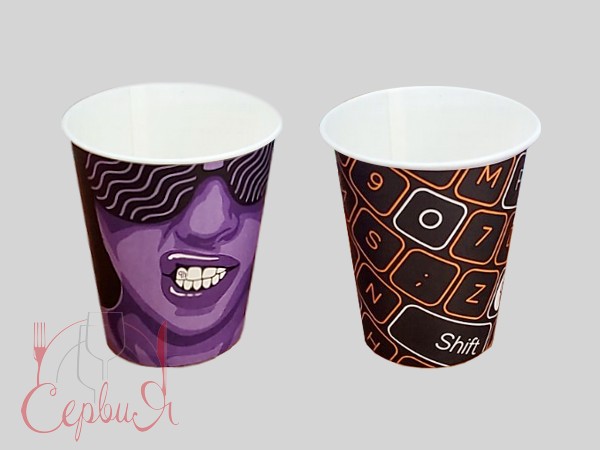 Стакан 250мл паперовий з малюнком 50шт ГЦ_2