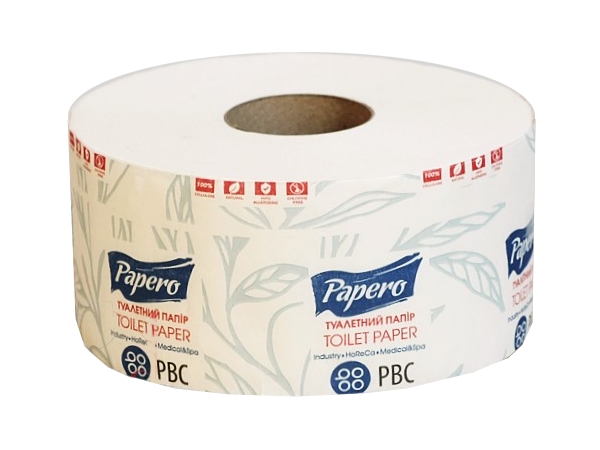 Туалетний папір двошаровий білий 90мх9,1см Джамбо Стандарт TJ033 КПК_1