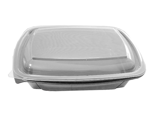 Контейнер РР ланч-бокс 230х170х50мм чорний з прозор.кришкою 1л 10шт 015006/08 СпК-230-50Ч_1