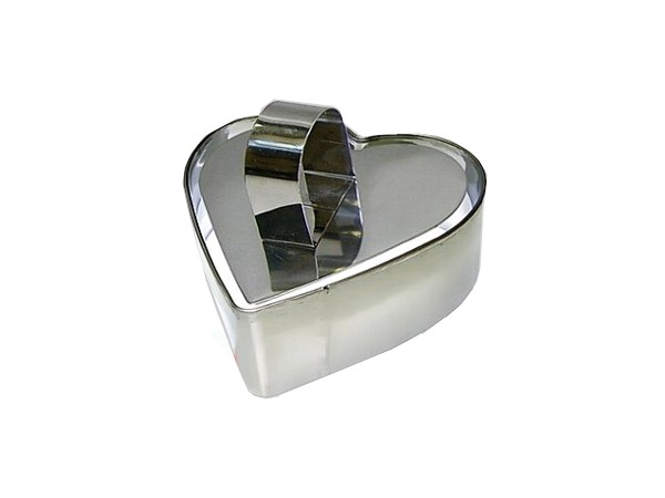 Форма гарнірів і салатів з ущільнювачем д.80,h40мм серце NM 18767_1