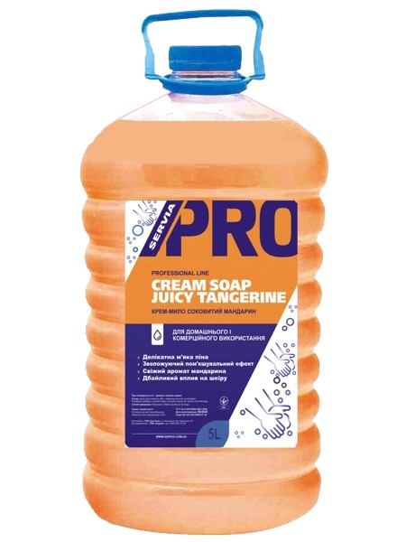 Крем-мило ServiaPRO Соковитий мандарин 5л РЕТ бут_1