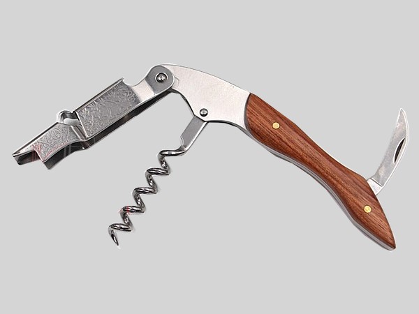 Ніж + штопор офіціанта з  дерев'яною вставкою Н_2